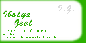 ibolya geel business card