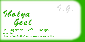 ibolya geel business card